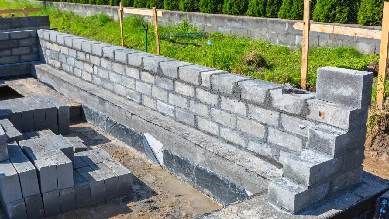 Budowa fundamentów: układanie bloczków betonowych, przygotowanie do wylania betonu. Jak obliczyć beton na ławy fundamentowe?