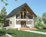 Nowoczesny dom z tarasem i balkonem, otoczony zielenią. Idealny dla rodziny, marzącej o własnych czterech kątach, w cenie domy do 300 tys.