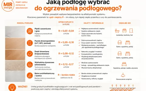 Grube podkłady pod panele podnoszą opór cieplny, obniżając efektywność ogrzewania podłogowego. Unikaj ich, by nie zwiększać kosztów.