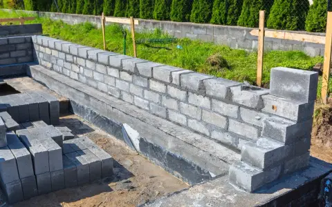 Budowa fundamentów: układanie bloczków betonowych, przygotowanie do wylania betonu. Jak obliczyć beton na ławy fundamentowe?