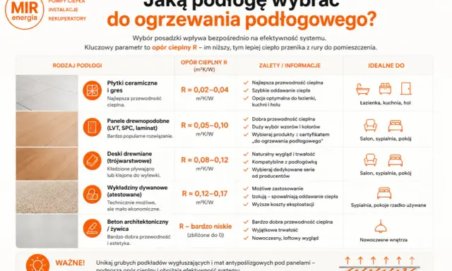 Grube podkłady pod panele podnoszą opór cieplny, obniżając efektywność ogrzewania podłogowego. Unikaj ich, by nie zwiększać kosztów.