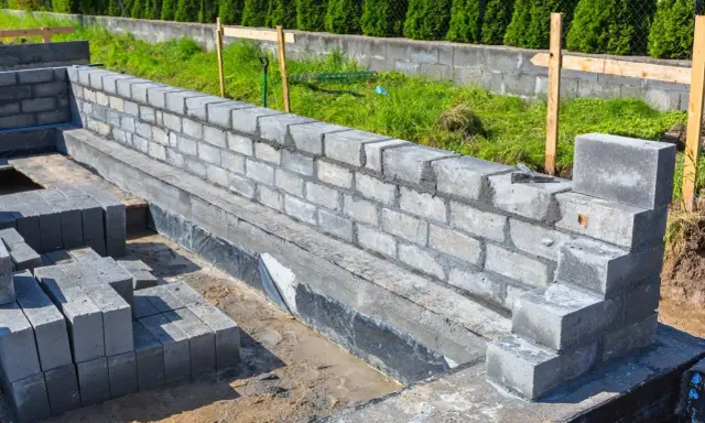 Budowa fundamentów: układanie bloczków betonowych, przygotowanie do wylania betonu. Jak obliczyć beton na ławy fundamentowe?