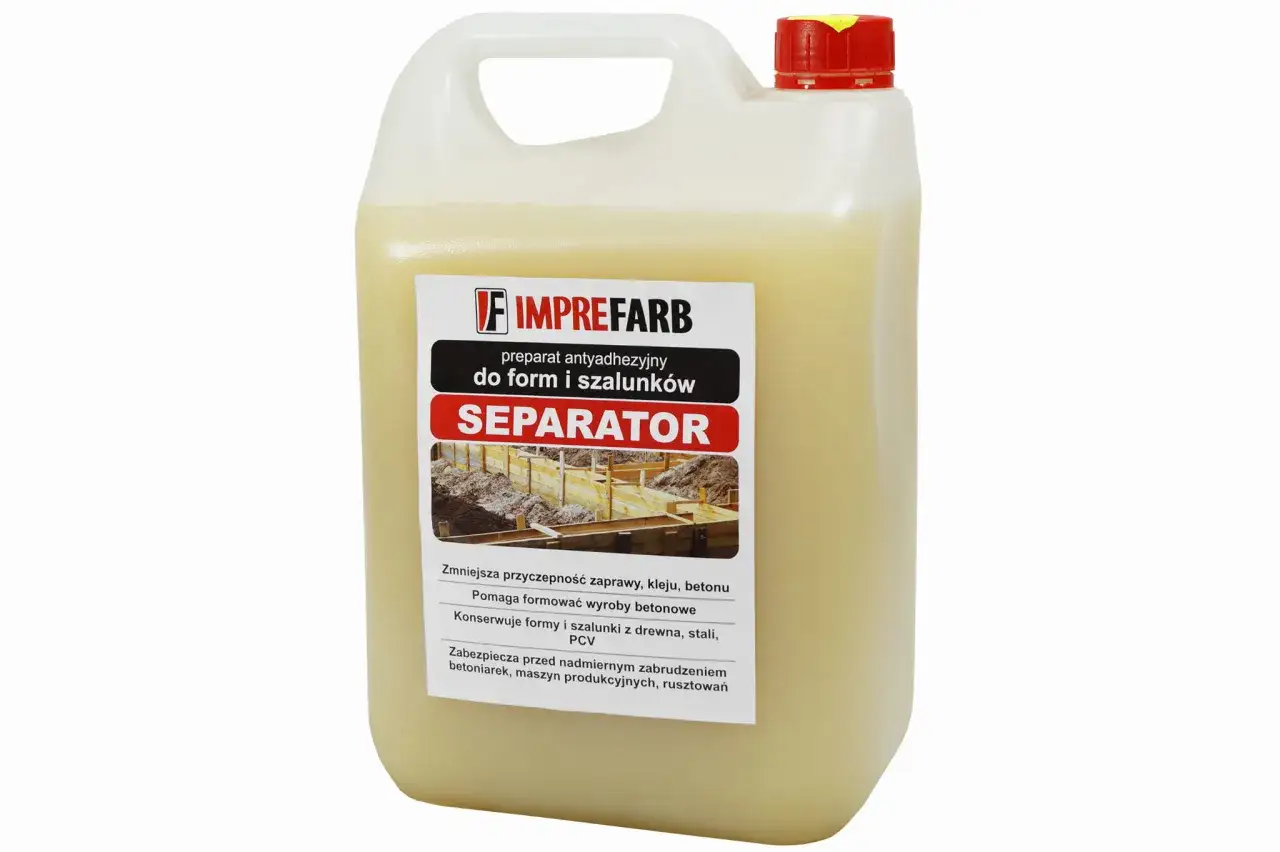 Imprefarb Separator – płyn do szalunków, ułatwia rozformowanie i konserwuje formy.